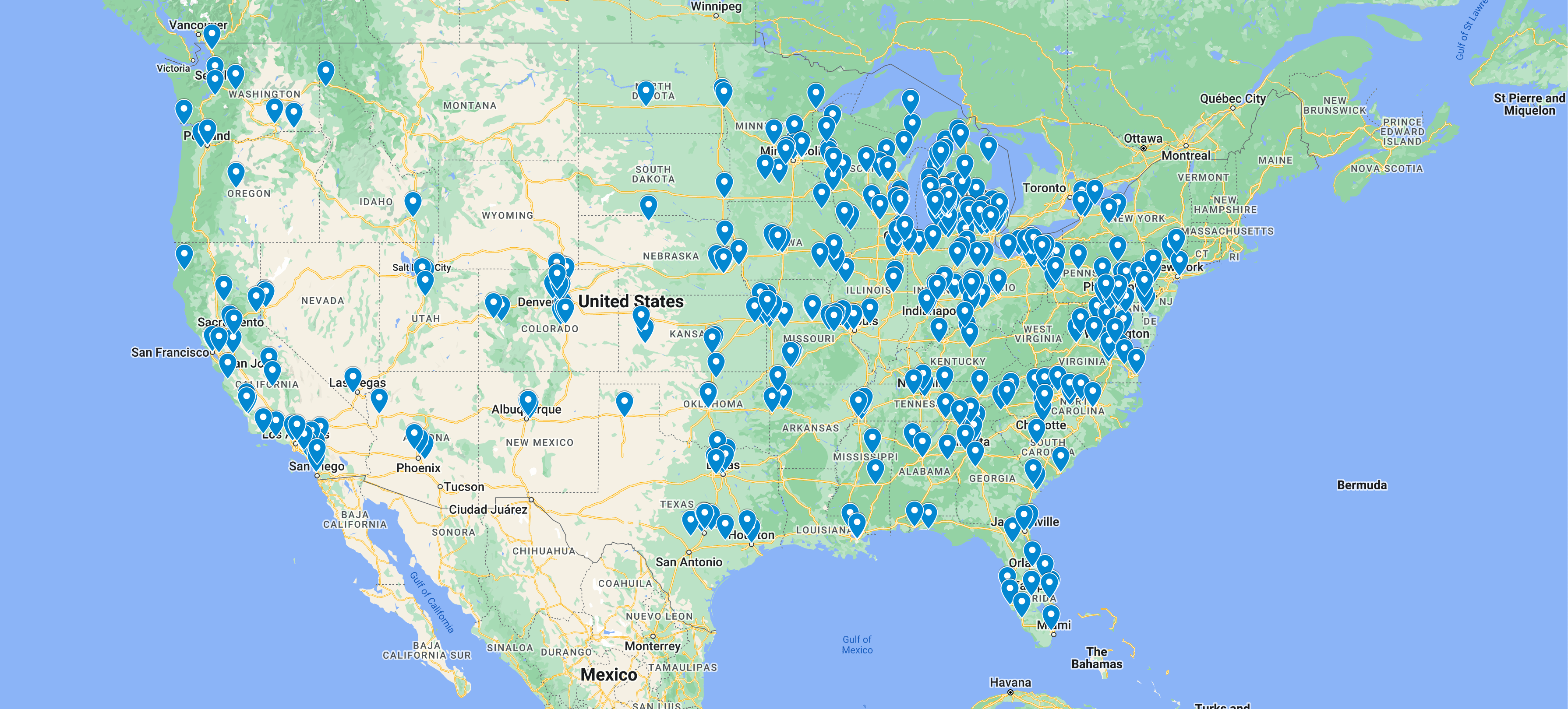 Distribution Map - USA